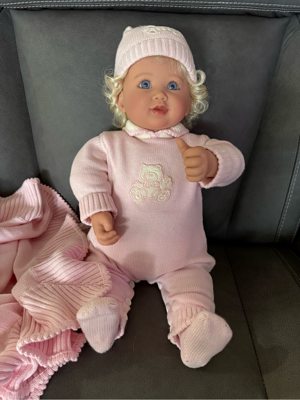 My Twinn Pink Baby Doll in Knit Outfit